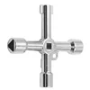 1pcs 4 Way Universal Cross Triangle Wrench KEY for Train Electrical Elevator Cabinet Valve Alloy Triangle 2