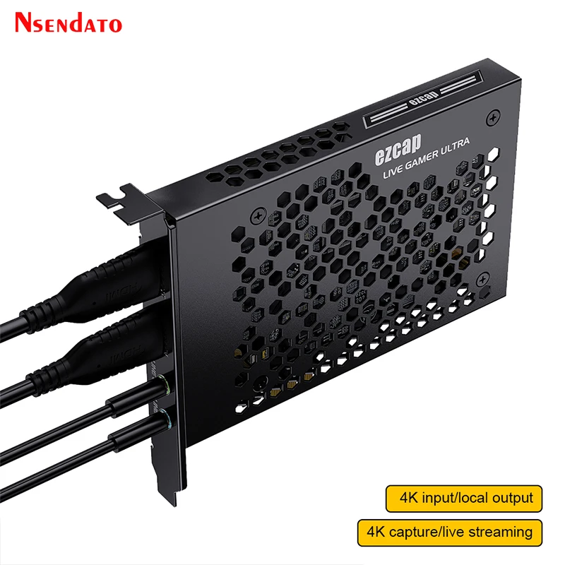 Ezcap334 4Kp60 HDR 1080p240 HDMI Video Capture Card With HDMI Loop 4Kp30 PCIE HDMI Video Capture Grabber Recorder with Line in