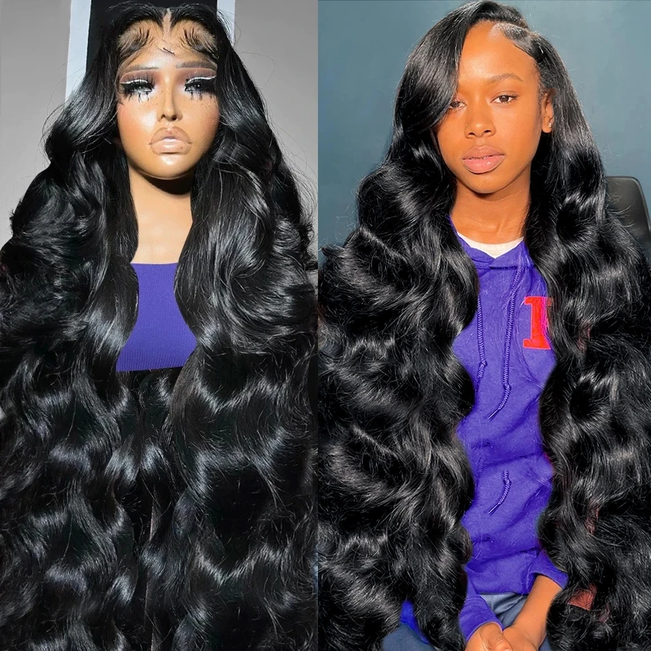 HD Transparent Body Wave 250% High Density 13x6 Lace Frontal Human Hair Wig 30 38 Inch 13x4 Lace Front Wig PrePlucked For Women
