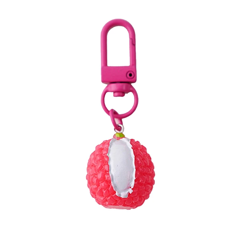 New Simulation Fruit Mangosteen/pineapple/Watermelon/Strawberry Keychain Fashion Creative KeyRing Pendant Gift For Bookbag