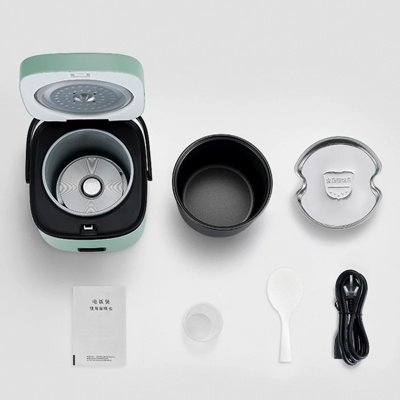 Mini Rijstkoker Automatische Huishoudelijke Keuken Elektrische Kookmachine 1-2 Mensen Voedsel Warmer Steamer 1.2l Kleine Rijstkoker