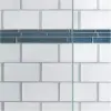 Frameless Sliding Tub Door Fits opening Clear Glass Brushed Nickel Finish This door can be applied to any bathtub material 3