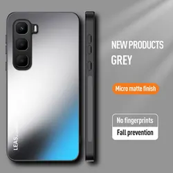 Luxury Acrylic Frosted Case with Anti - Drop Bumper for Infinix Hot 60 Pro (GRAY)