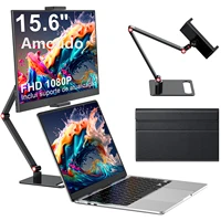 Amoudo 15.6 Inch 1920x1080P Portable Monitor with Desk Stand USB Type-C Mini HDMI Second Screen for PS4, XBox Switch PC Mac