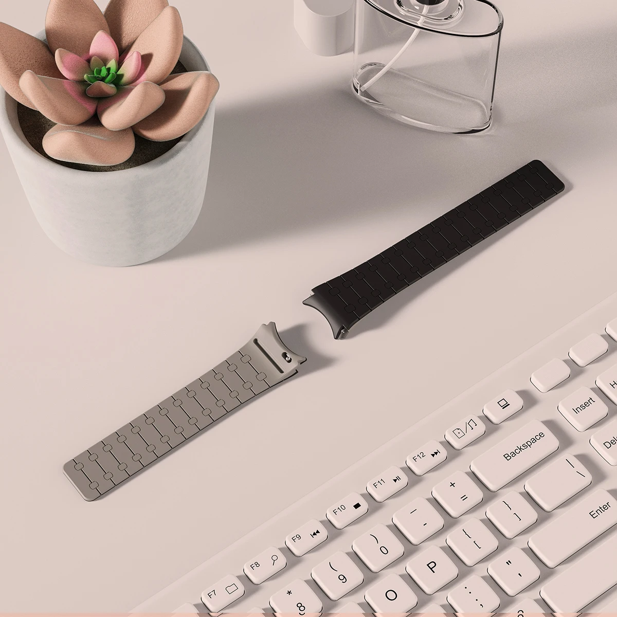 Premium 20mm No Gaps Magnetic Silicone Watch Band Bracelet