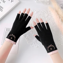 UV Protection Fingerless Manicure Gloves (TR54-1)