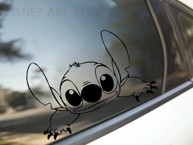 Description Picture 6 of itemFunny Laptop Vinyl Sticker Stitch Is Peeping You Lovely Car Window Bumper Decals Decorative, Cartoon Styling Toilet Decal Decor