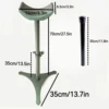 A horseshoe shaped metal bracket with adjustable height for a blacksmith's horseshoe repair, horseshoe bracket, black 3