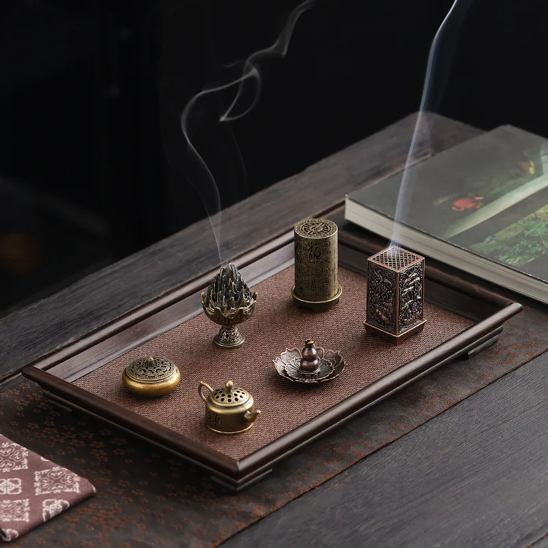 Square Vertical Incense Burner Alloy incense holder sahumerios holder Incense Cones Sandalwood Chinese Plum Inense Burners XX002 - Image 3