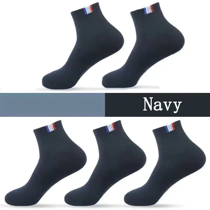 5 Pairs Socks Men Breathable Thickened Middle tube Solid Men's Spring Autumn Winter Warm White Black Sport Sock for Man Set Gift - Image 8