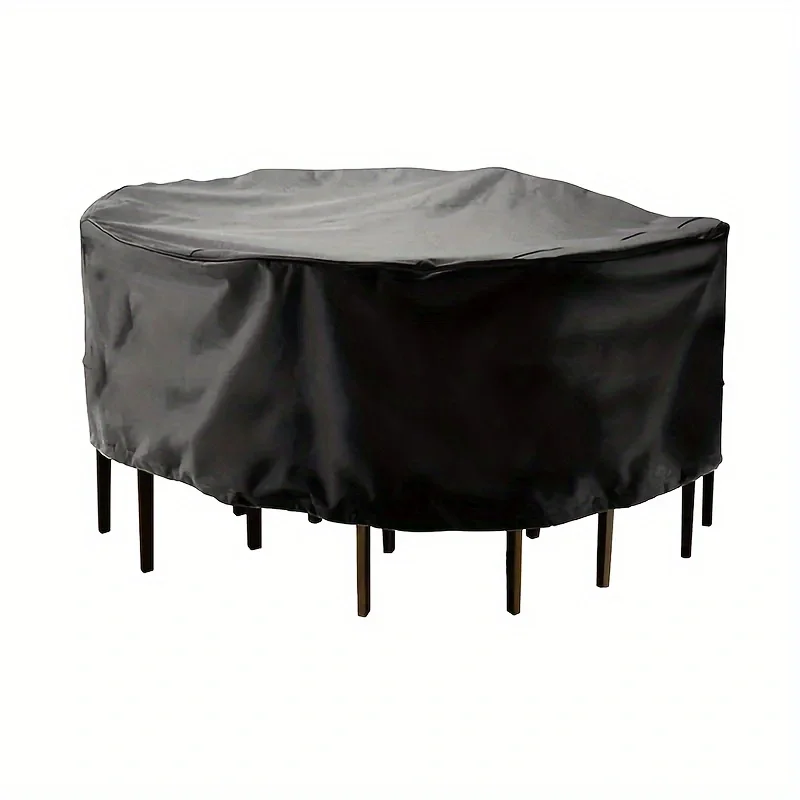 Durable Waterproof Outdoor Furniture Cover - UV & Wind Resistant, Dustproof Protector in Black