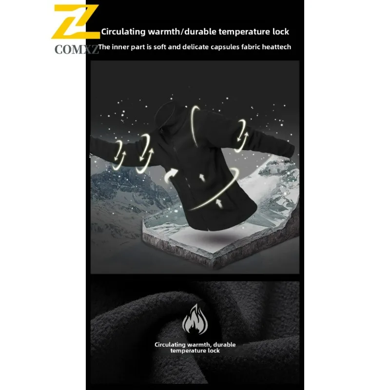 New Mountaineering Charge Jacket Outdoor Windproof Waterproof Chest Zipper Pocket Design Hooded Coat Couple Travel Windbreaker