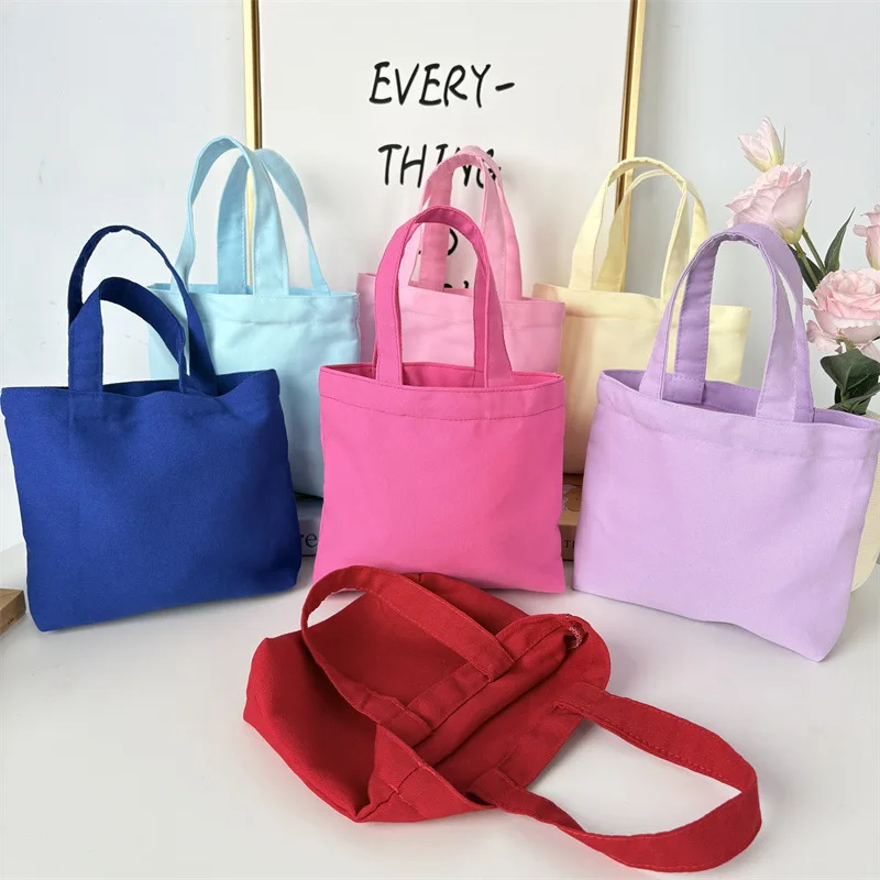 Korean Canvas Tote Bag - Stylish Solid Color Shopper's Essential