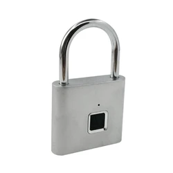 Smart Fingerprint Padlock: Keyless Anti - Theft Security Lock for Bags, Luggage, and Travel (Silver)
