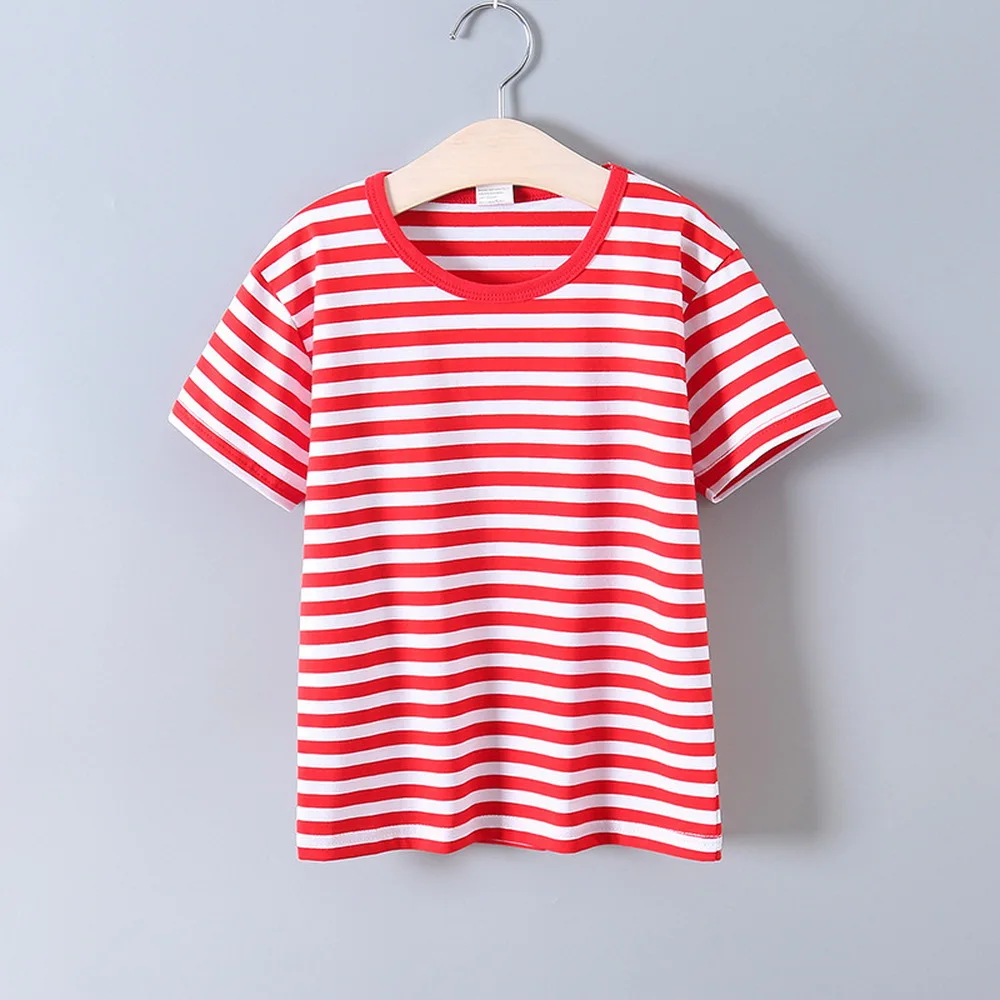 

3-14Years Striped Boys T Shirt Summer Toddler Kids Baby Clothes Short Sleeve Cotton T Shirt Childrens Cute Teen Top