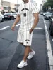 Two-piece Set New York Letter Print Men's Short Sleeve And Shorts Set Everyday Casual Men's T-shirt Street Fashion Sports Shorts 3