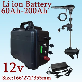 Batteria al litio polimero portatile, 12V, 60Ah, 80Ah, 100Ah, 120Ah, 150Ah, 180 Ah, 200Ah, motori de bateau, banque d'alimenta
