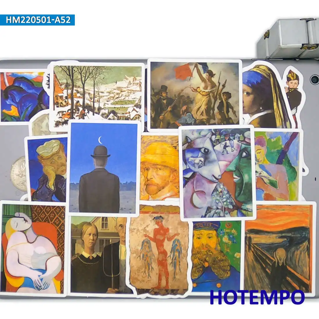 50 Stück, Ölgemälde-Stil, Kunst-Graffiti, Künstler Van Gogh, Lustige Aufkleber, für Laptop Handy Gitarre Koffer Notizbücher Skateboard Fahrrad Motorrad Auto Aufkleber – Detail 22