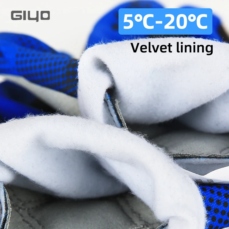 Bicycle Winter Thermal Full Finger Gloves MTB Road Bike Touch Screen Anti-skid Gloves Cycling Breathable Keep Warm Mittens 2