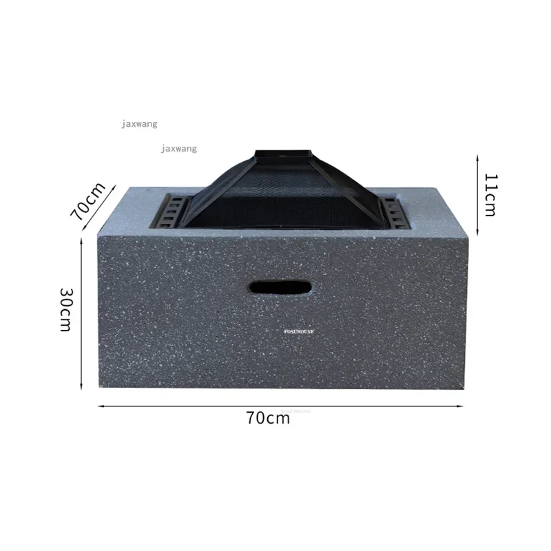 Homestay Multifunctional Fire Pits Modern Outdoor Courtyard Villa Garden BBQ Table Indoor Restaurant Coffee Shop Brazier L