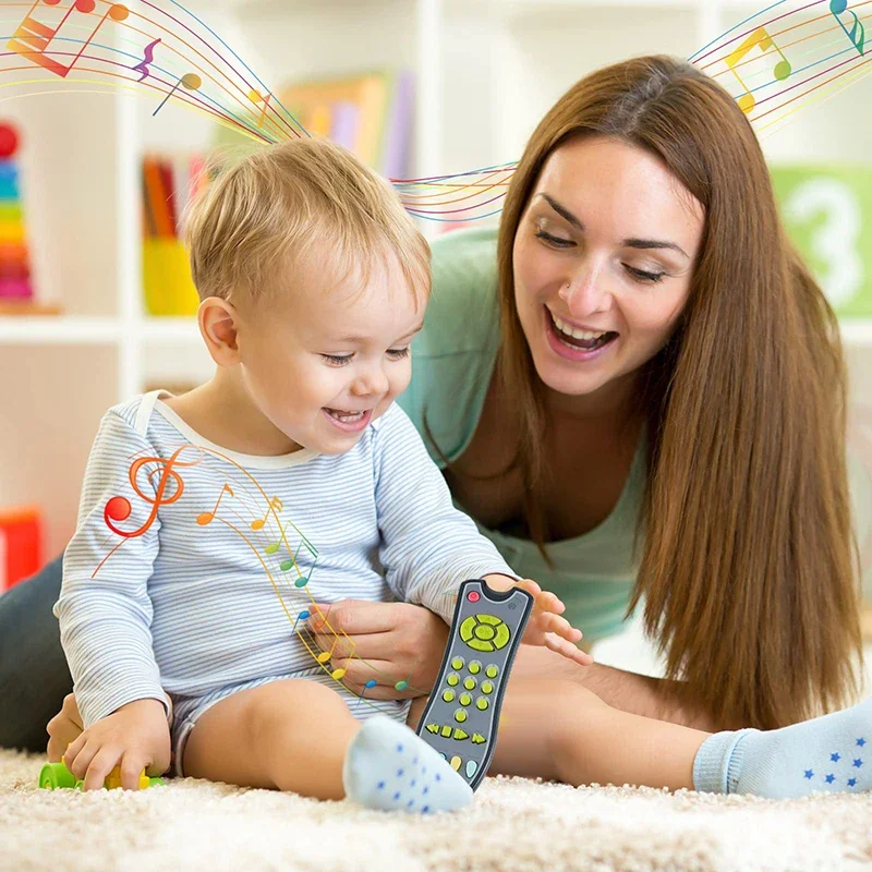 TV Remote Control Toy Music Mobile Baby Early Educational Toys Infant Electric Numbers English Learning Machine Gift For Newborn 2