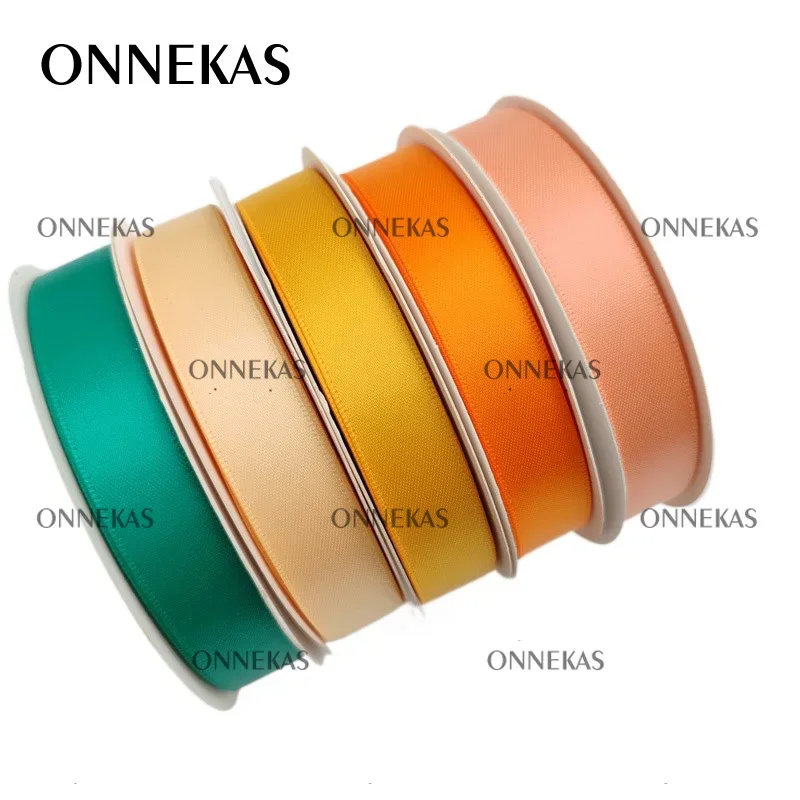 (ON SALE) 5/8" 16mm Silk Ribbon / Double Sided Satin Ribbon for Crafts / Fabric Satin For Sewing Double Face Tape