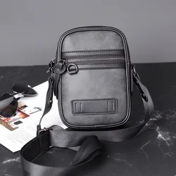 Casual Mini Crossbody Bag Men High Quality PU Leather Men's Shoulder Bag Handbags Small Shoulder Messenger Bag Male Sling Bags