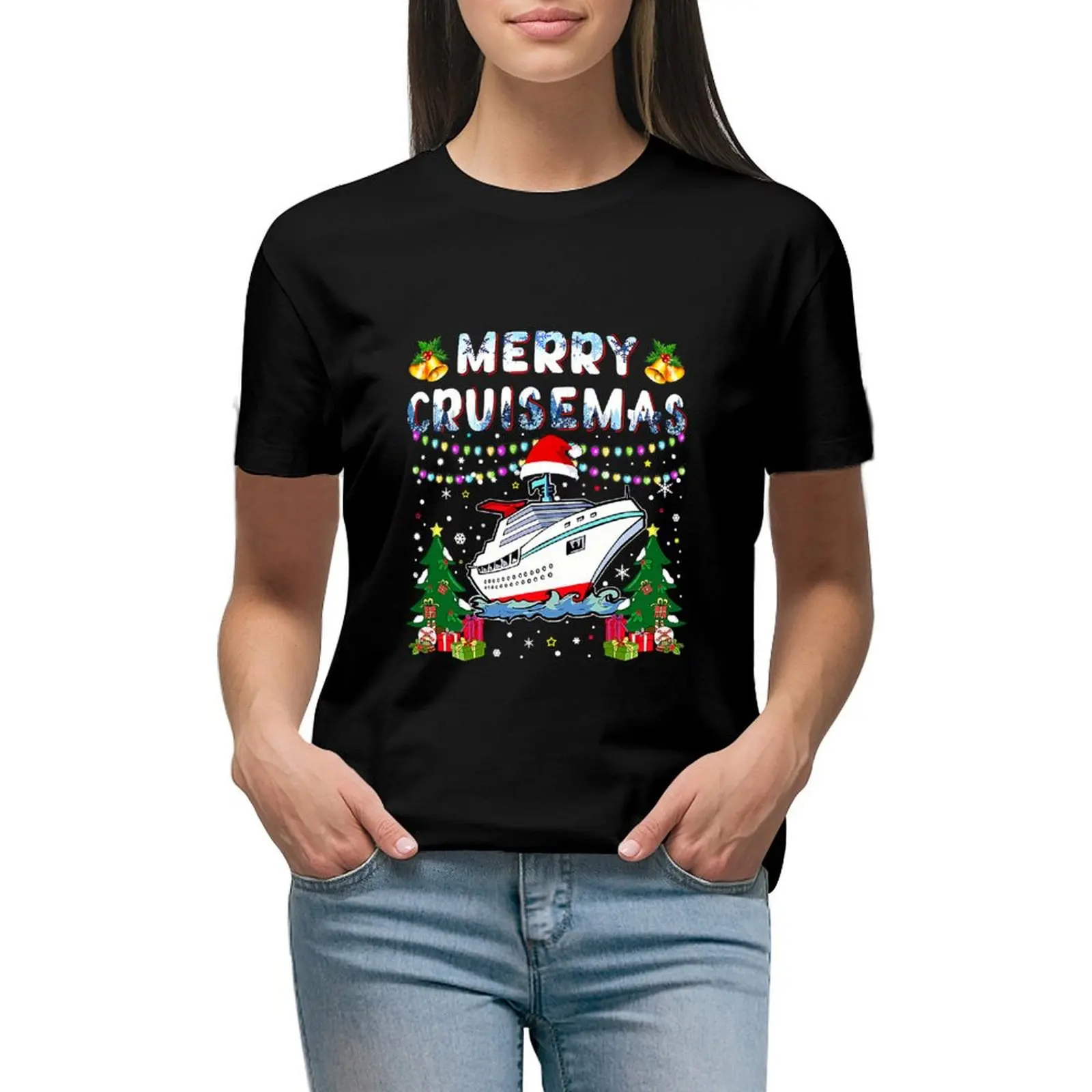 

Merry Cruisemas Family Cruise T-shirt oversized cute clothes t shirts for Women