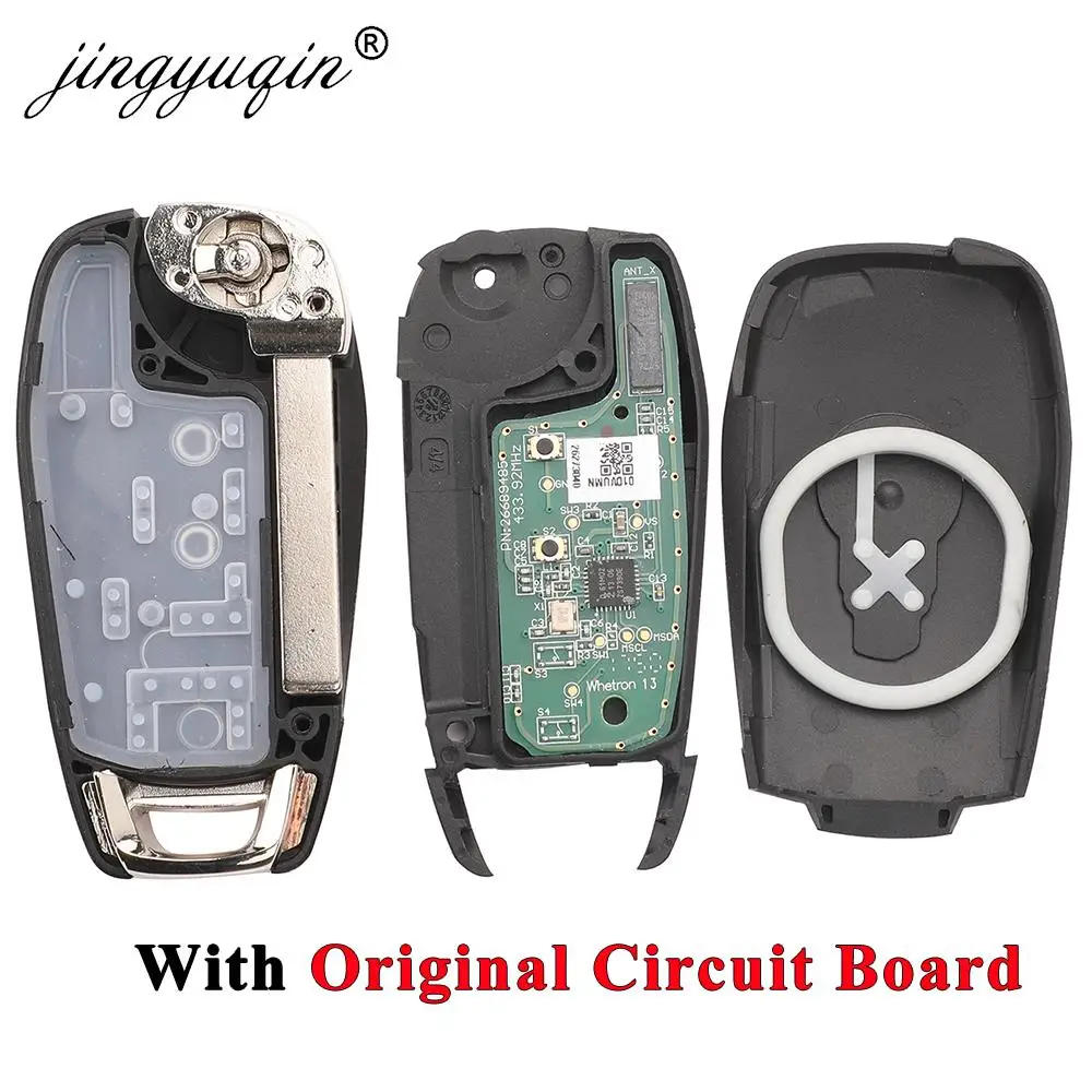 Jingyuqin-433-92Mhz-FSK-4A-Chip-Car-Remote-Flip-Key-per-Chevrolet-Cruze-2015-Cavalier-Trax.jpg Keyforkess 433.92Mhz FSK 4A Chip Car Remote Flip Key per Chevrolet Cruze 2015 Cavalier Trax Sonic Spark 2019 PCB originale - Jingyuqin 433 92Mhz FSK 4A Chip Car Remote Flip Key per Chevrolet Cruze 2015 Cavalier