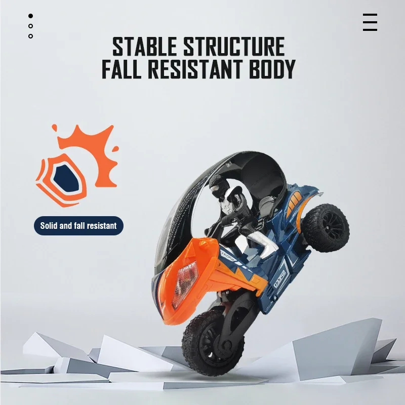 Rc Motorcycle Tricycle Toy 2.4Ghz Remote Control Car with Spray Toy Electric Stunt Racing Vehicle Toys for Boys Kids Gift