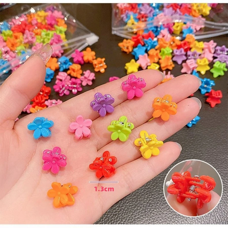 Hair Claw 50pcs Minimalist Solid Mini Cute Banana Clip Cartoon Headwear Non Slip Hair Styling Accessories