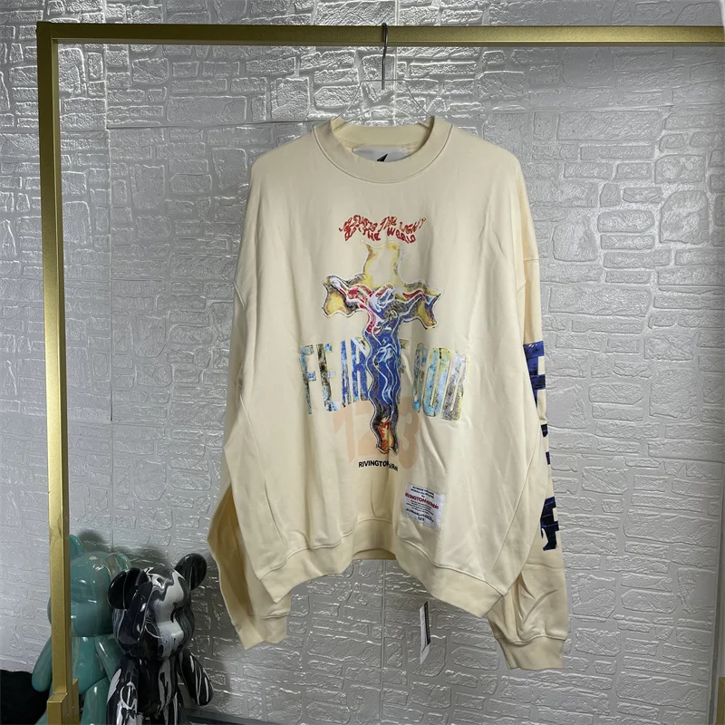 

Apricot Autumn RRR123 Round Neck Cotton Sweatshirt Best Quality Loose Casual Sweatshirt Pullover Men Women Fashion Sweatshirt