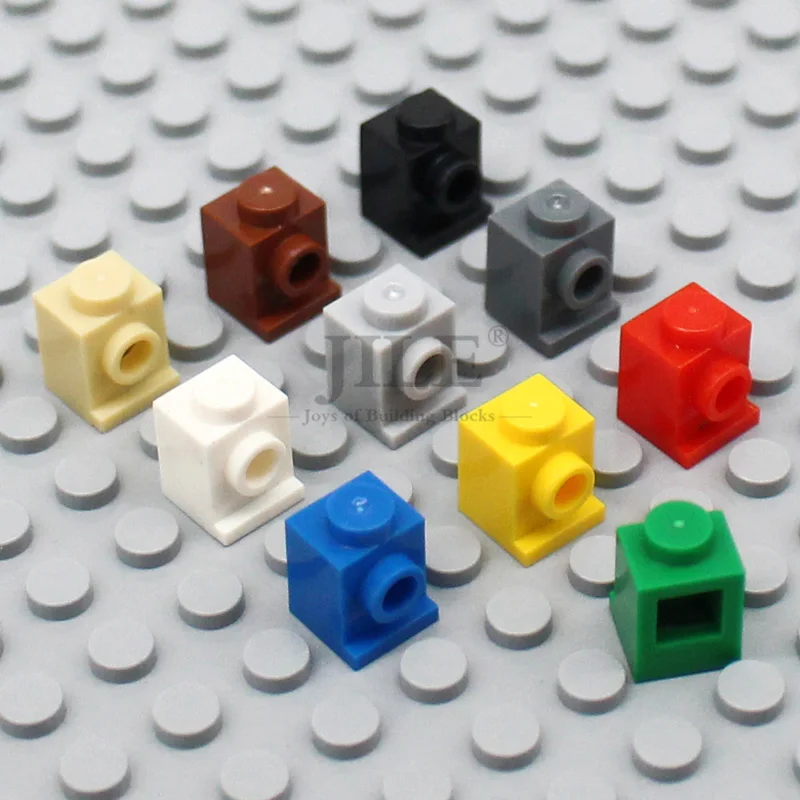 30pcs Moc 빌딩 블록 벽돌 수정 된 1x1 헤드 라이트 4070 DIY 클래식 크리 에이 티브 Enlighten 호환 조립 입자