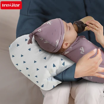 Cuscino per allattamento per bambini Supporto per braccio per allattamento al seno in puro cotone Pile di cotone PP per neonati Copricapo confortevole ispessito per neonati