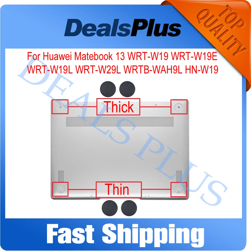 New Bottom Cover Rubber Feet Replacement For Huawei Matebook 13