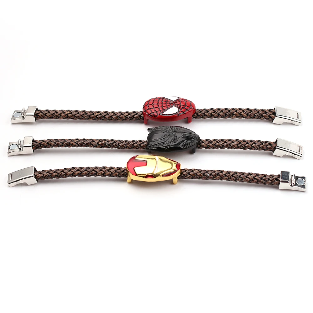 Disney Personalizable Leather Bracelet - Mickey Icon Braided - Dark