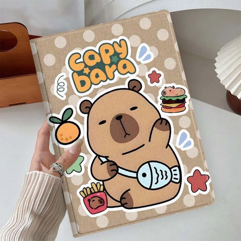 Cartoon Capybara Bow Soft Tablet Case