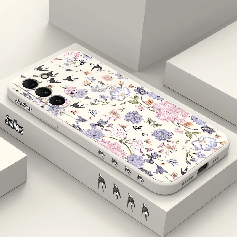 Elegant Wilted Flower Silicone Phone Case Cover