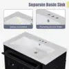 30" Bathroom Vanity with Single Sink Combo, Modern Undermount Bathroom Sink Cabinet with 2 Drawers and a Tip-Out Drawer 5