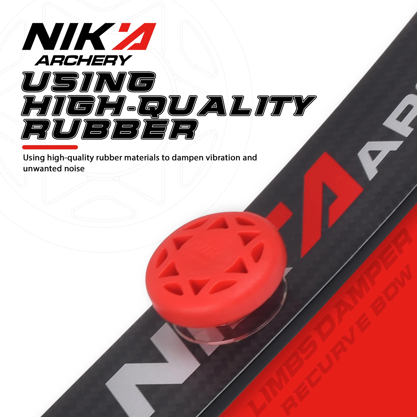 2Pcs/1Set NIKA Archery Stabilizer Bow Limbs Stabilizer Shock Recurve Bow Absorber Vibration Dampener Hunting Accessories 2