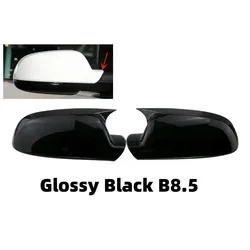 Enhanced Side Wing Mirror Cover - Sleek Add - On Rear View Mirror Cap Cover (Glossy Black - B8.5)
