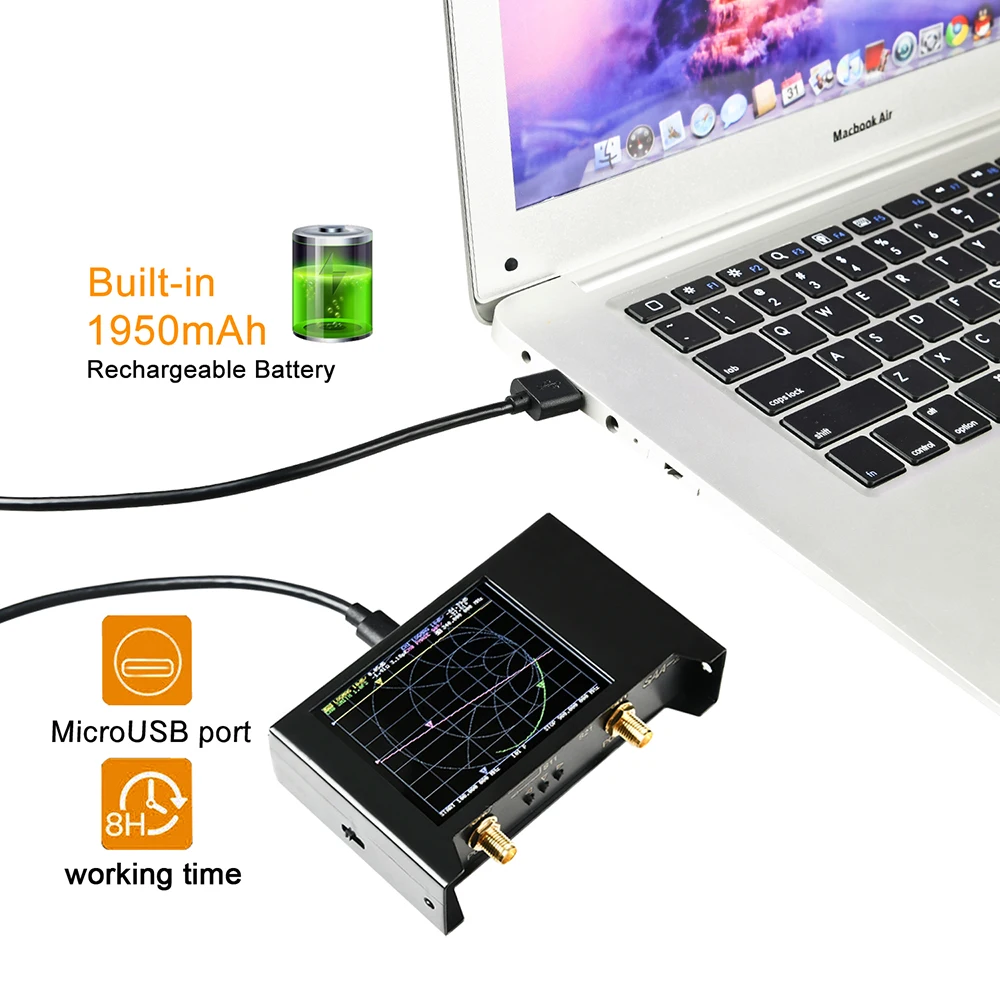 NanoVNA 벡터 네트워크 분석기, 단파 안테나 분석기, HF VHF 네트워크 분석기, SAA2 V2, 10KHz -3GHz, 3G