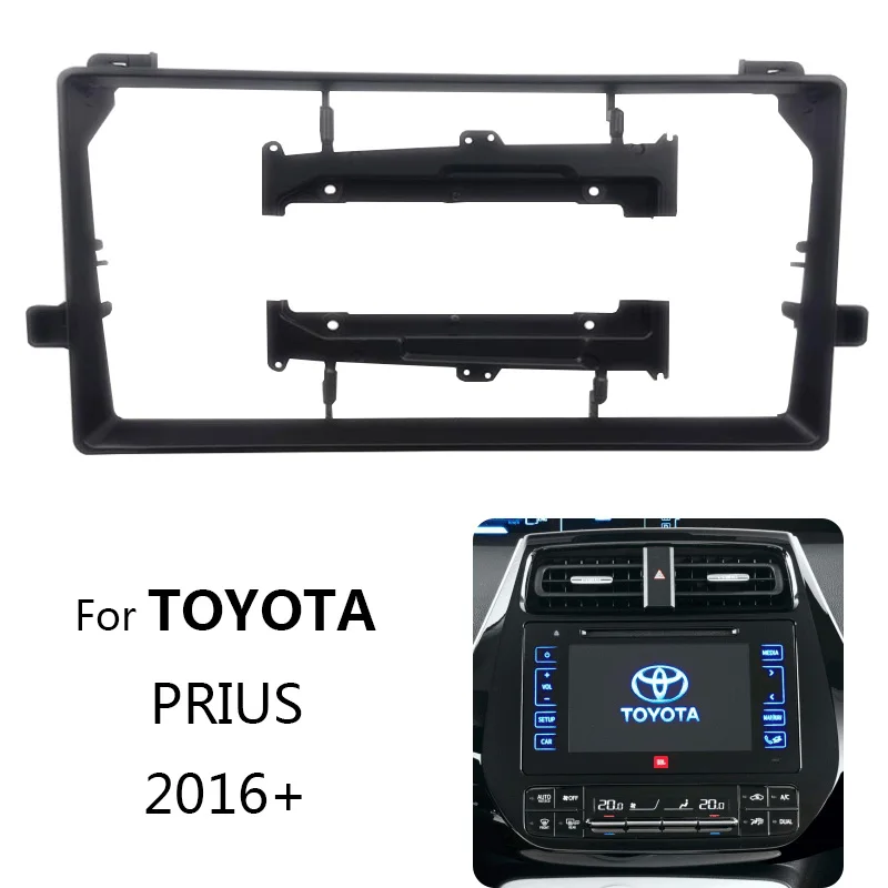 

Автомобильная панель для TOYOTA PRIUS 2016, комплект 9-дюймового радио с рамкой для видеоплеера, аудиоприборной панели, типоразмер 2 Din
