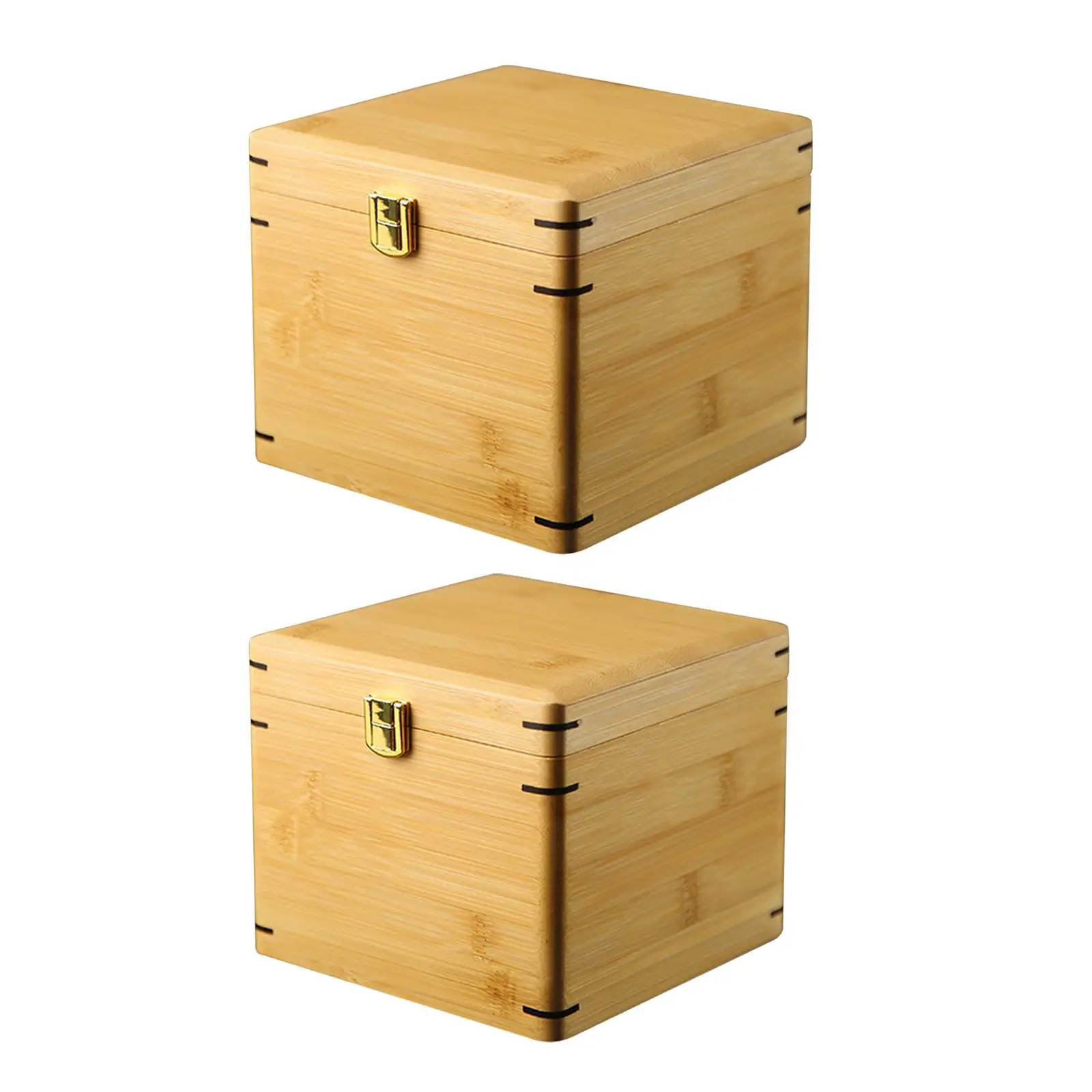 Bamboo Wood Storage Box Wooden Storage Box for Crafts Art and DIY Hobbies