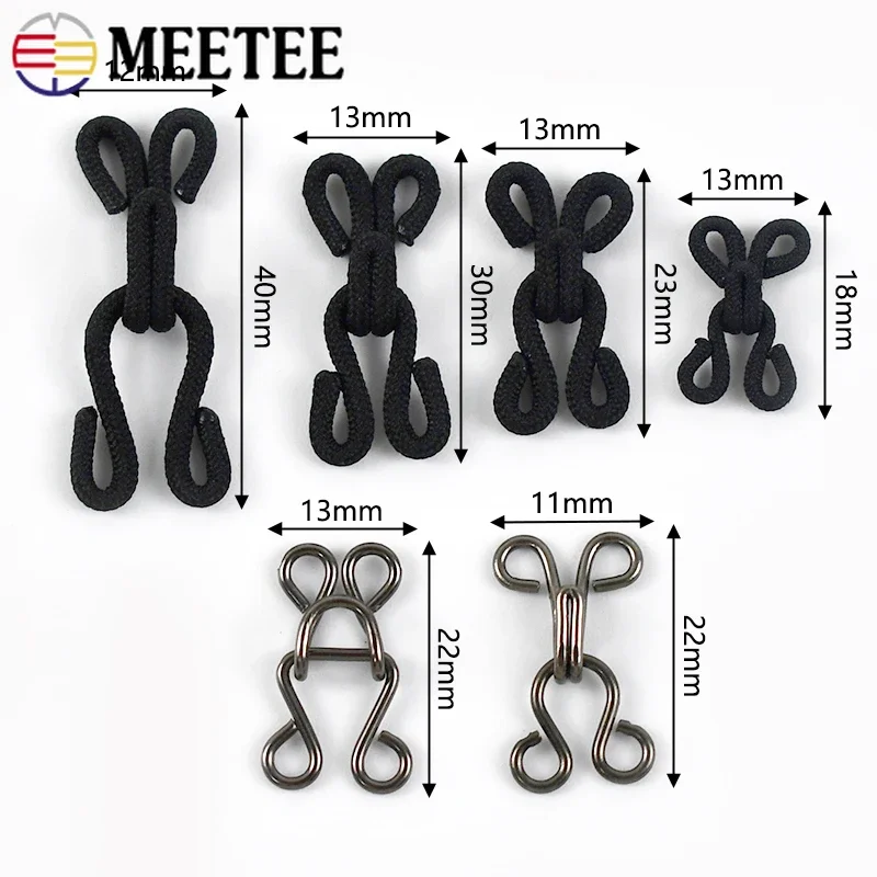 30/50Sets Metal Invisible Button For Underwear Skirt Coat Adjust Buckles Collar Hook Garment Pants Clasp DIY Sewing Accessories