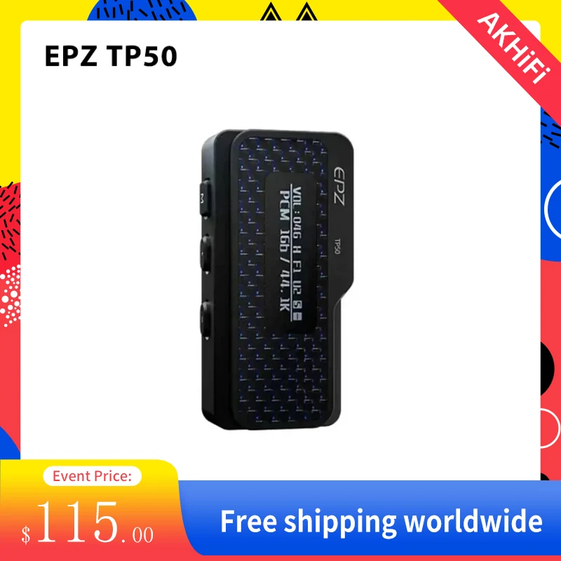 

Портативный аудиоцап EPZ TP50, высокопроизводительный аудиоцап 43198*2 A RT6863 * 2, 32 бит/768 кГц DSD256, выход 3,5 мм/4,4 мм: