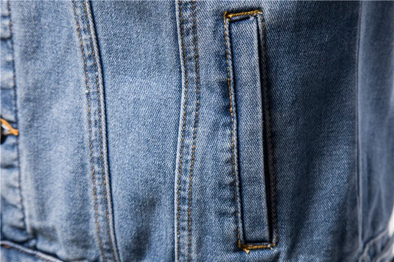 Men's Denim Jacket Trend Retro Fashion Casual Jacket Suitable Young Blue Black Youth Workwear Locomotive Spring Autumn Winter