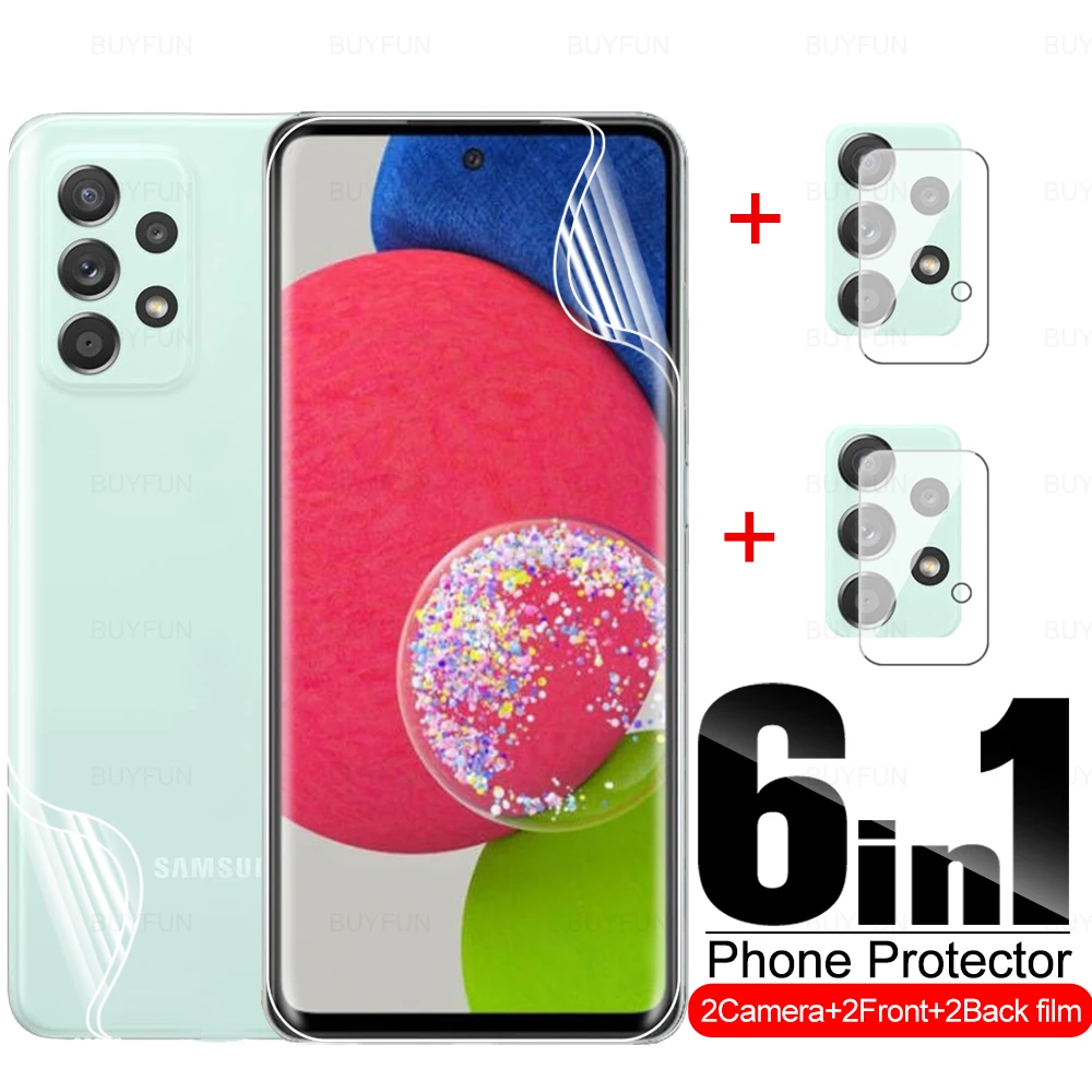 6In1 Pellicola Idrogel Anteriore Posteriore Per Samsung Galaxy A52S 5G Samsung A52S A52 4G 5G A 52S Pellicola Protettiva Per Obiettivo