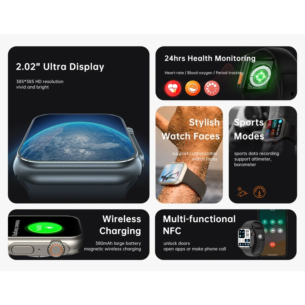 ο Smartwatch Ʈ ġ N8 Ʈ   NFC   ȭ  IP68 ֽ IWO WearFit  App 2.01 ġ