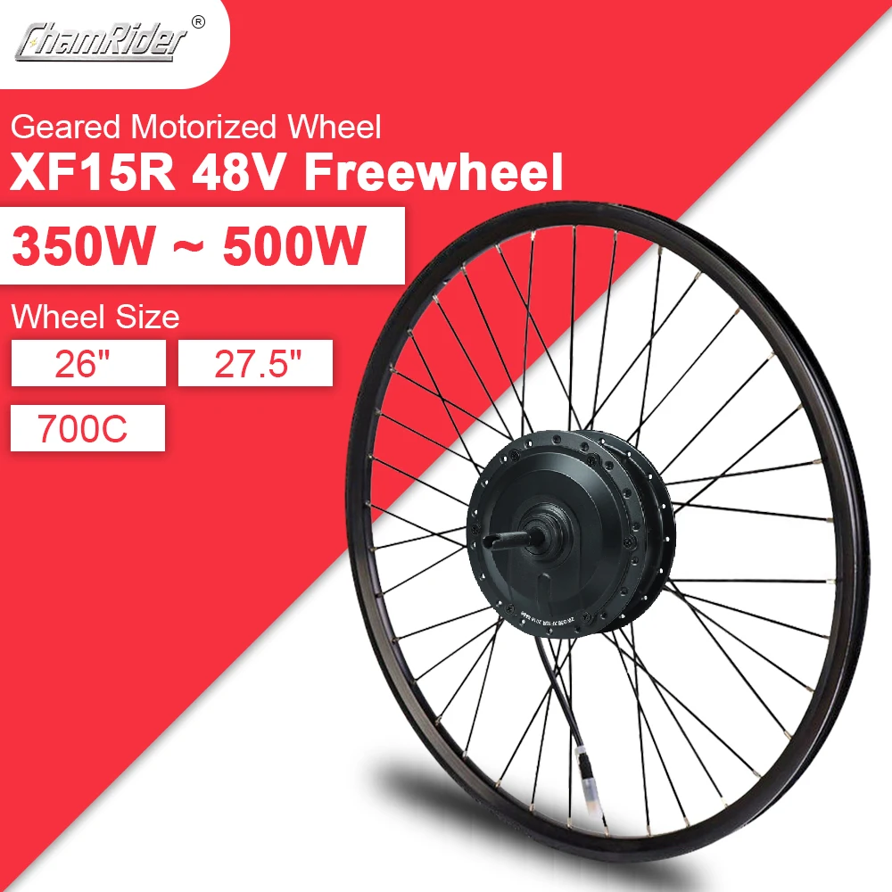 

ChamRider Motor Wheel 48V Electric Ebike Conversion Kit 36V Bicycle Kit MXUS 350W 500W Geared Hub Motor